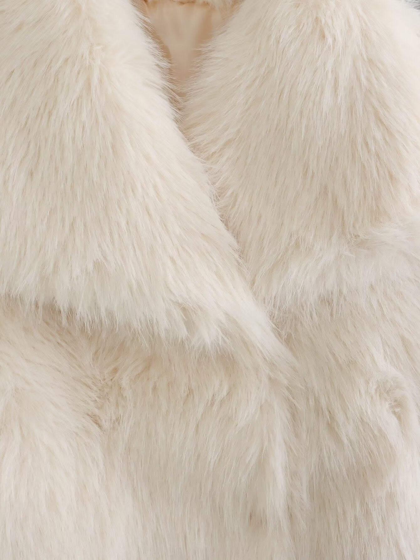 Women 2025 New Faux fur coat with large lapel