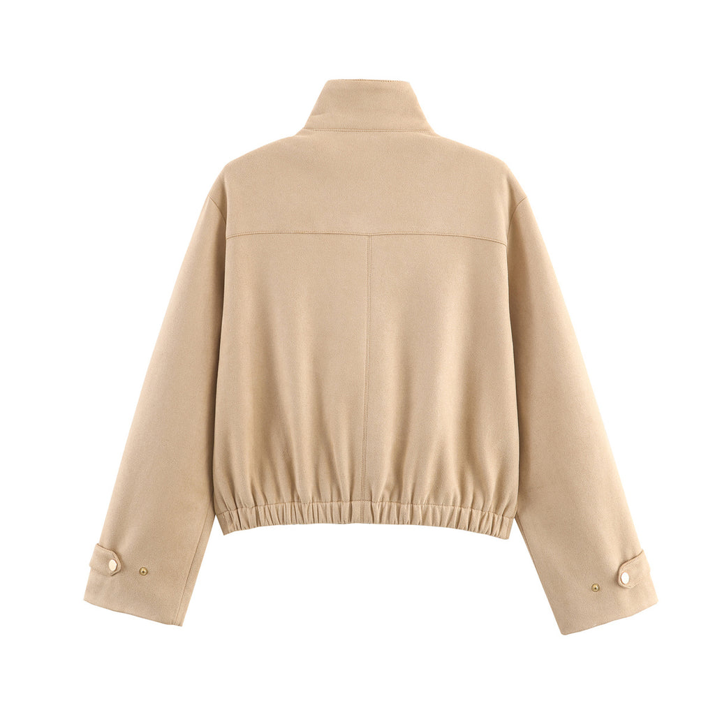 Women 2025 New Fashion Suede Jacket