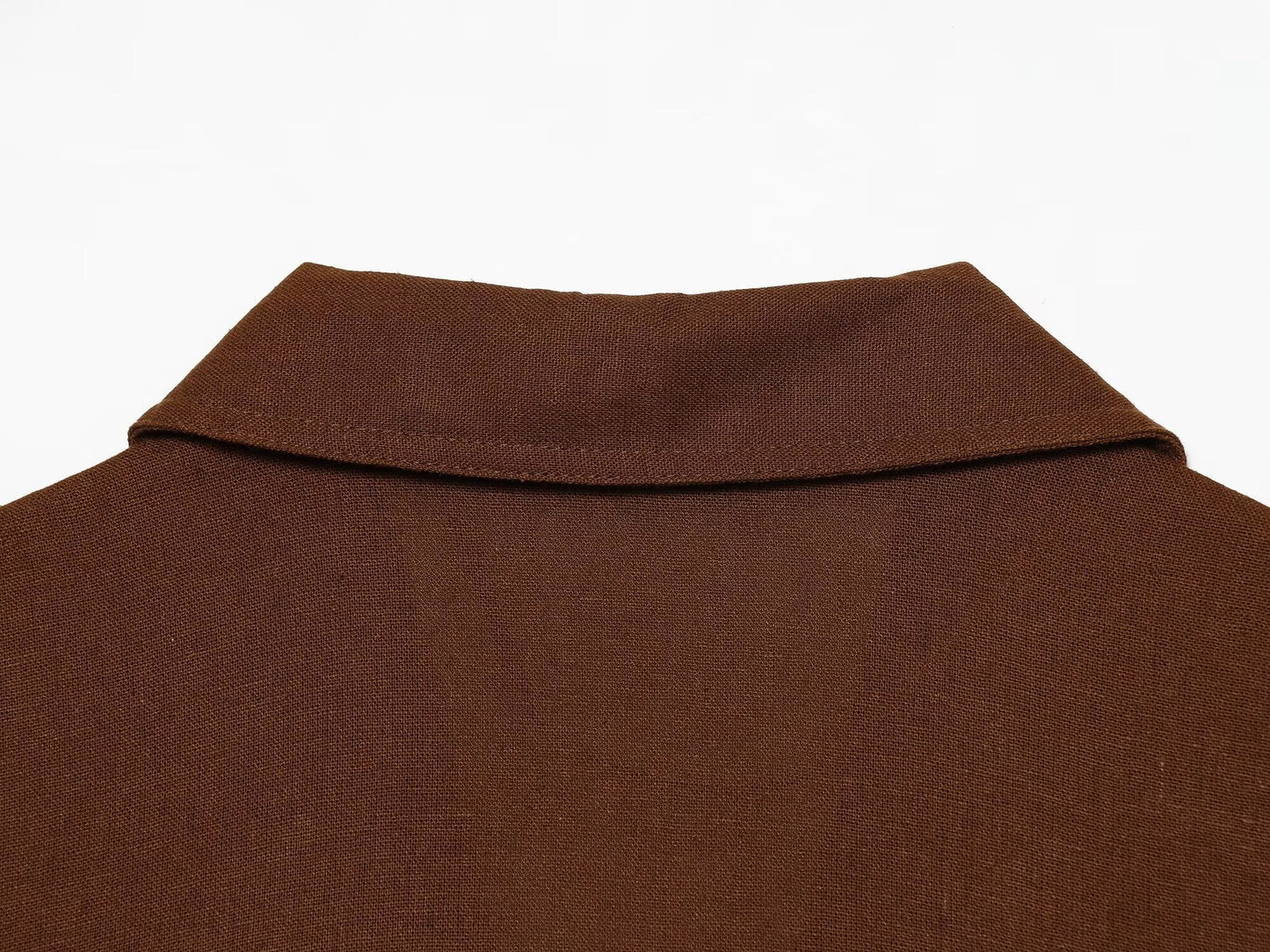 Women's With Belt sleeveless linen blend dress