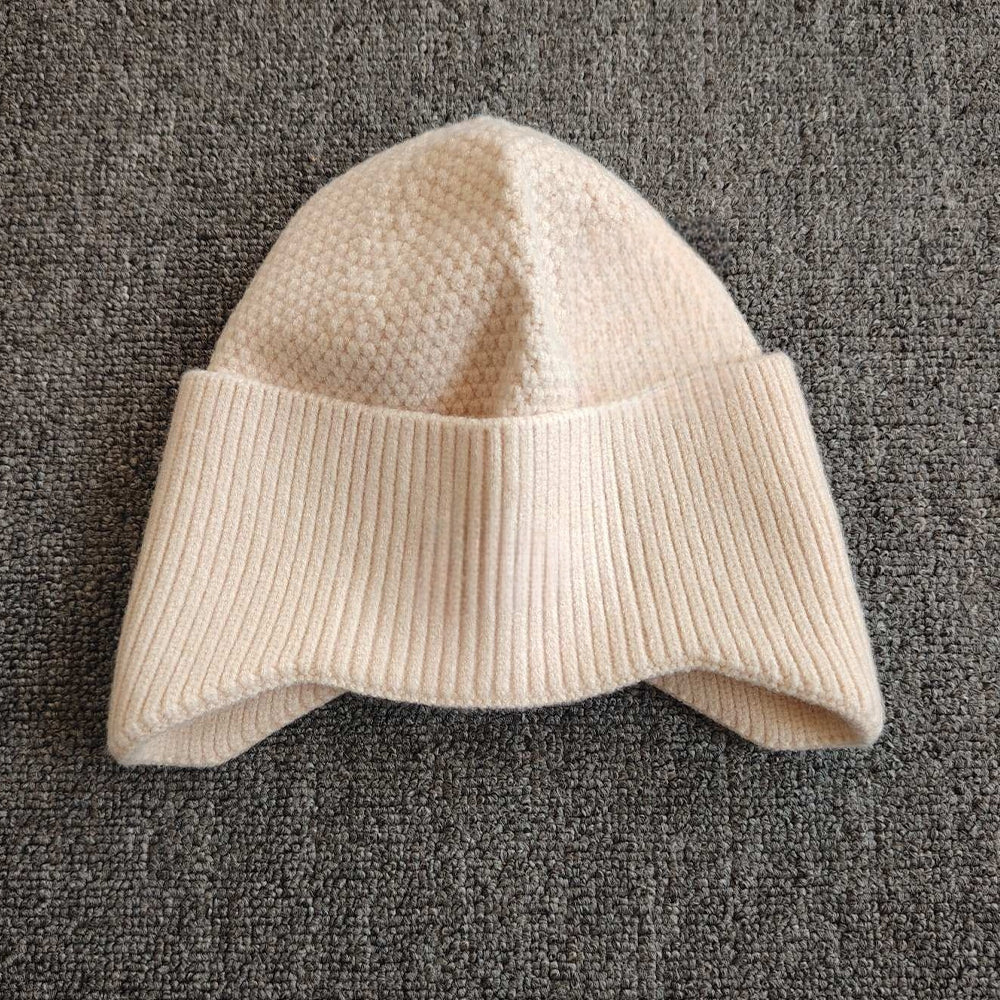 New Joker fashion knit hem arc top cold hat ear protection hat