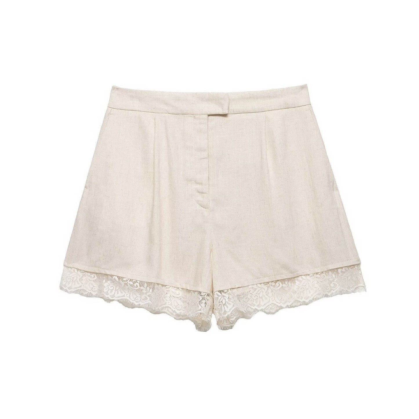 suit Women's 2 pieces lace hem short Blazer Coat+shorts