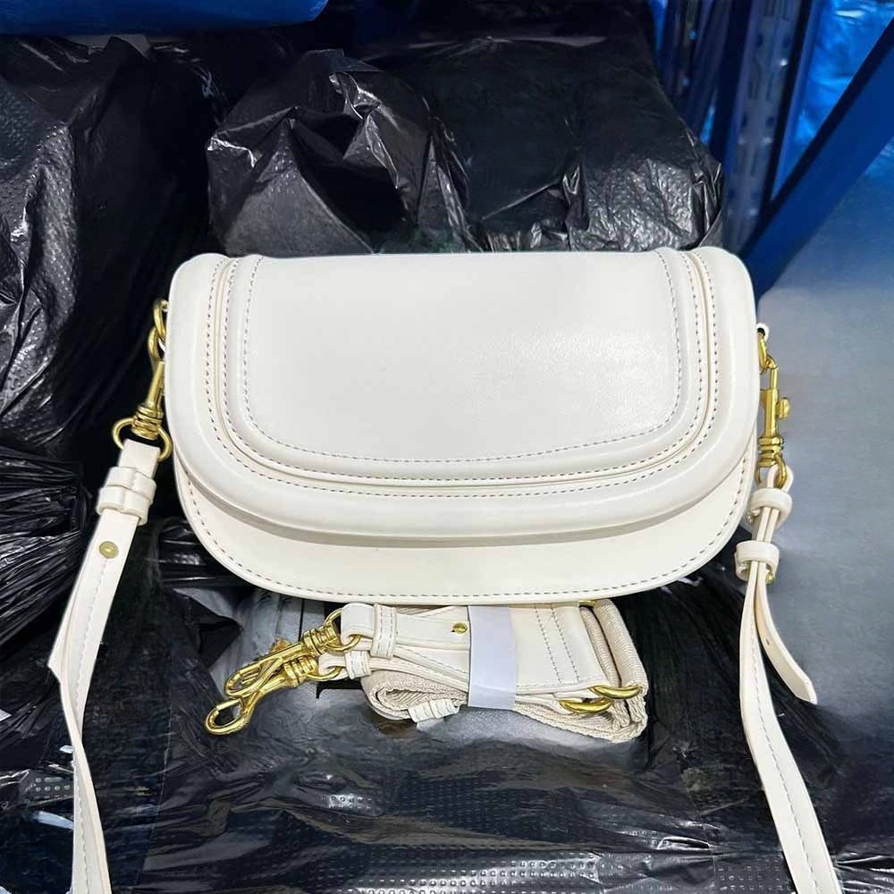 Women's new contrast canvas wide shoulder strap bag shoulder crossbody bag