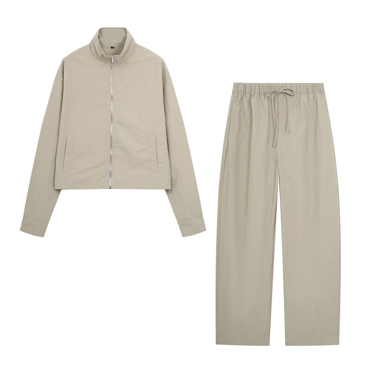 suit Women's 2 pieces technology fabric stand collar zipper Coat+Pants