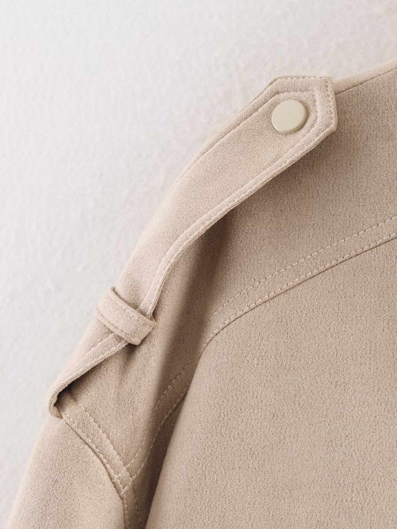 Women 2025 New Fashion Long-sleeved Suede loose-fitting jacket