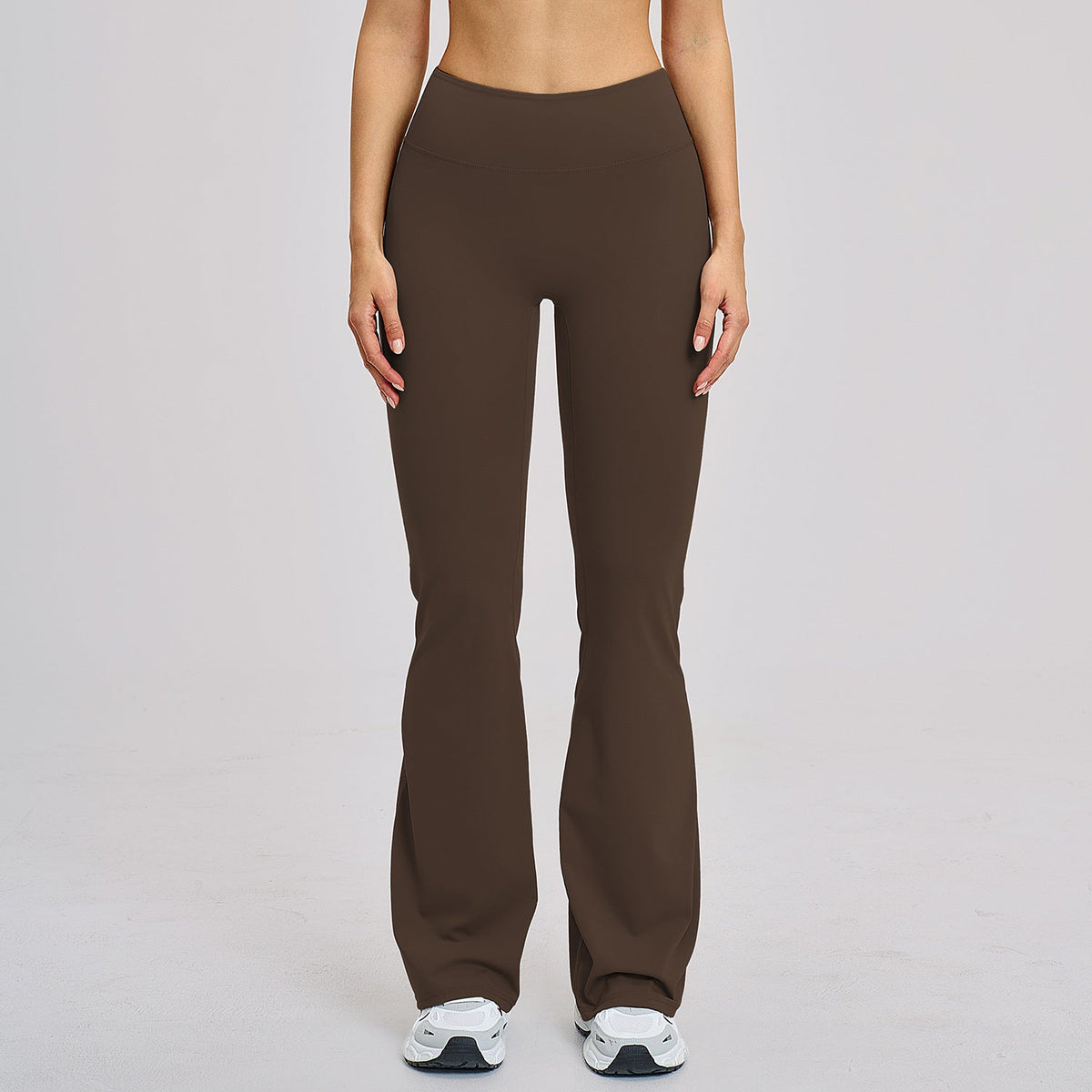 LU Women's new sanding high waist yoga pants tight wide leg flared pants
