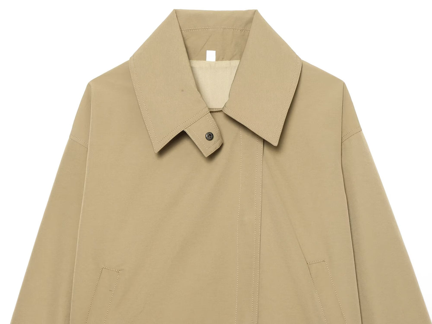 Women's casual lapel windbreaker jacket
