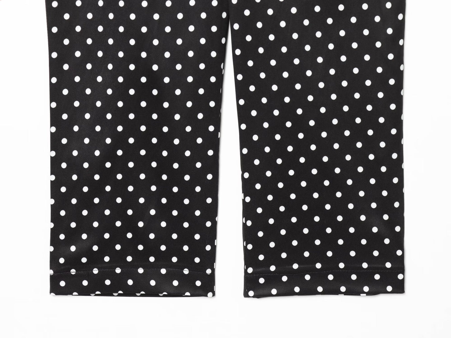 Women's slim casual polka dot cropped pants