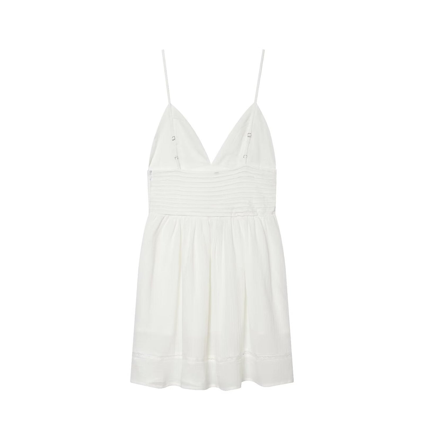 Women's embroidered suspender mini dress