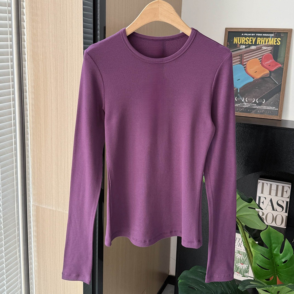 Women's new casual slim long sleeve bottoming shirt