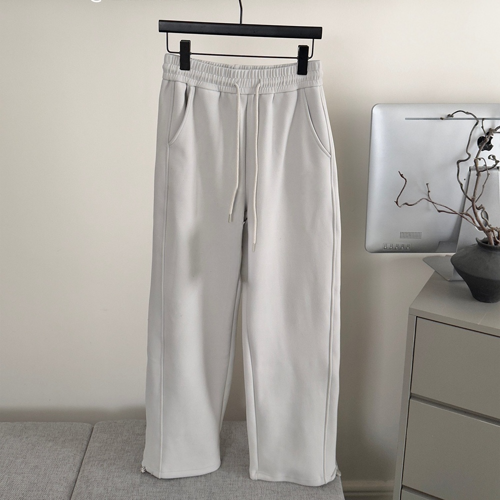 LU Women's new warm thick pants straight wide-leg pants