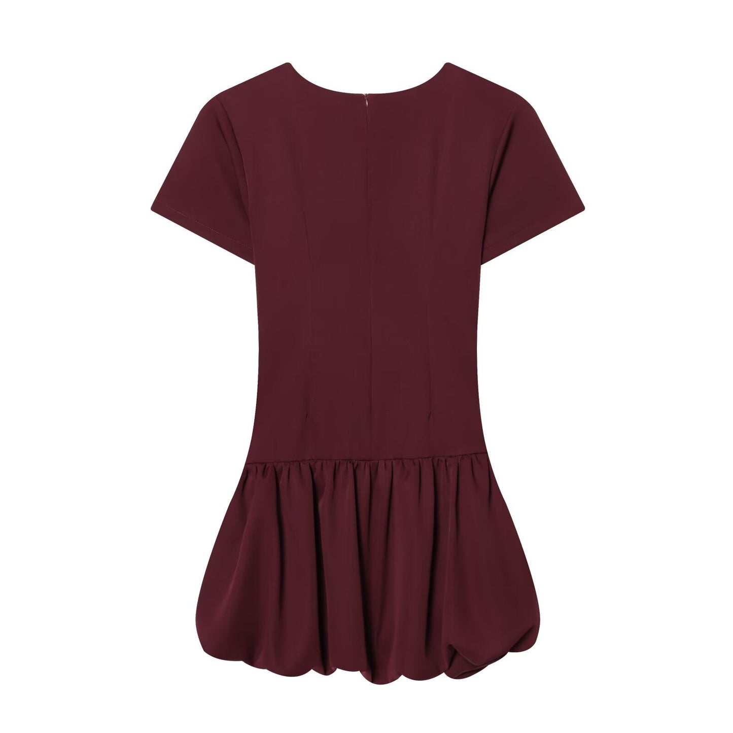 Women's pleated decorative balloon version dress