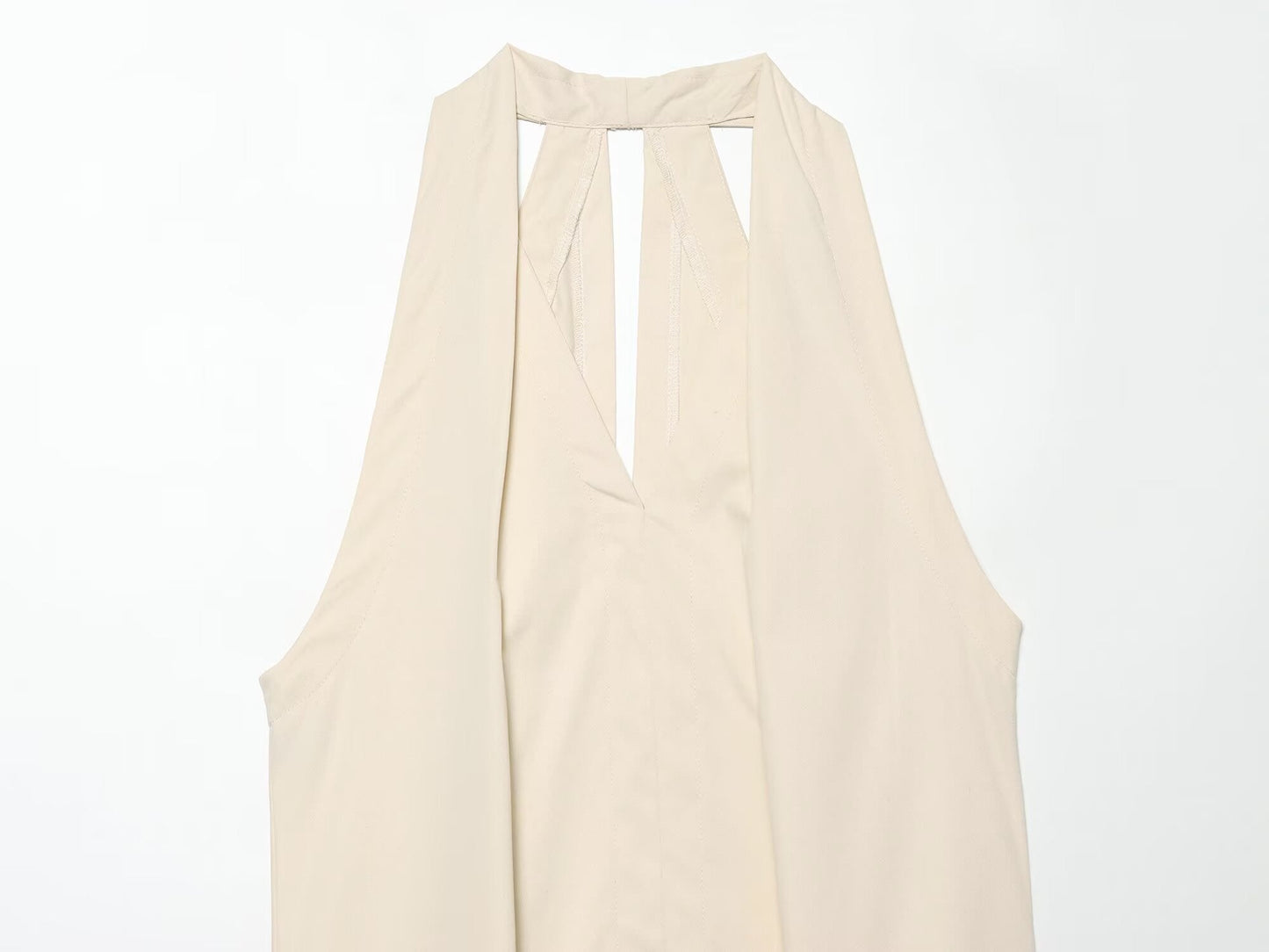 Women's tassel decoration long style hanging neck top