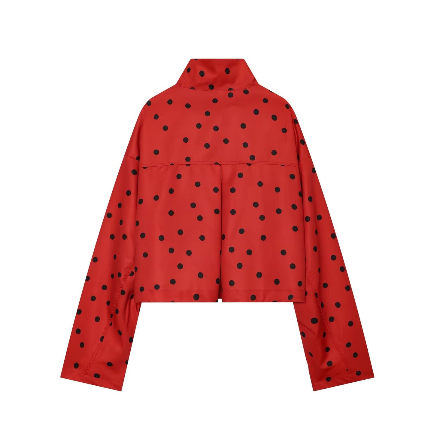 suit Women's 2 pieces lace up decorative polka dot Coat+shorts