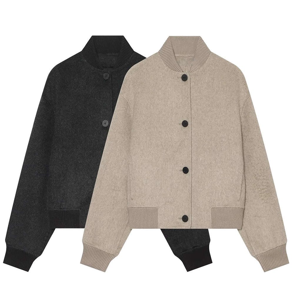 Women's comfortable wool blend pilot jacket Coat