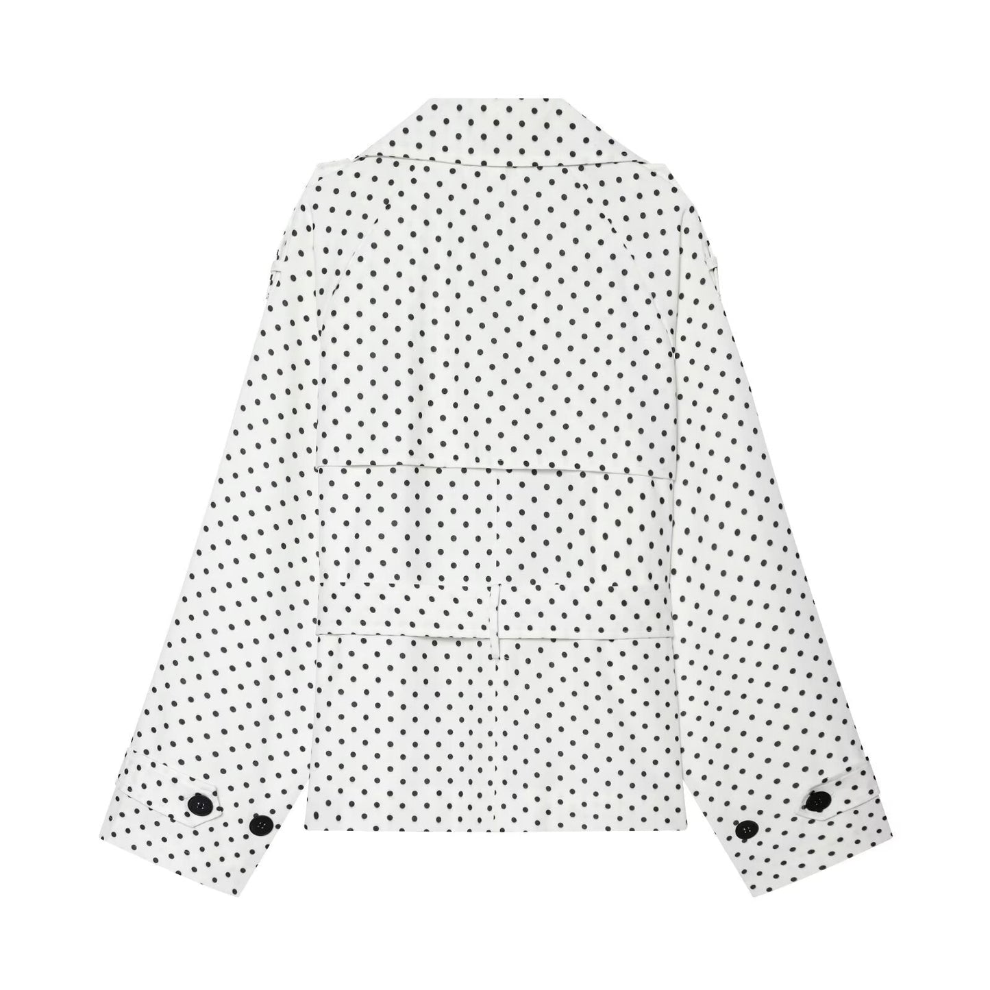 Women's with Belt polka dot windbreaker Coat
