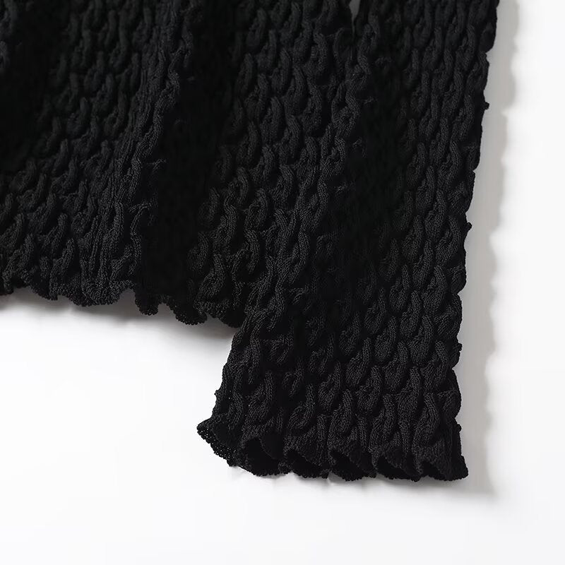 Women's slightly textured base knitted sweater