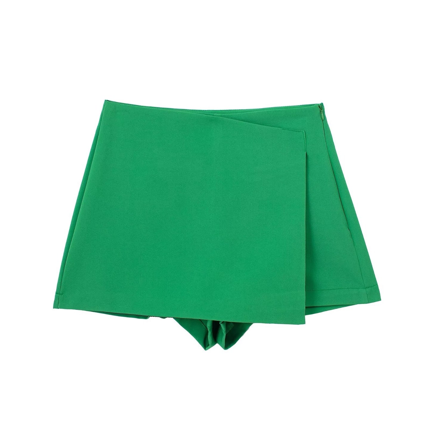 Women's multicolored casual asymmetric culottes
