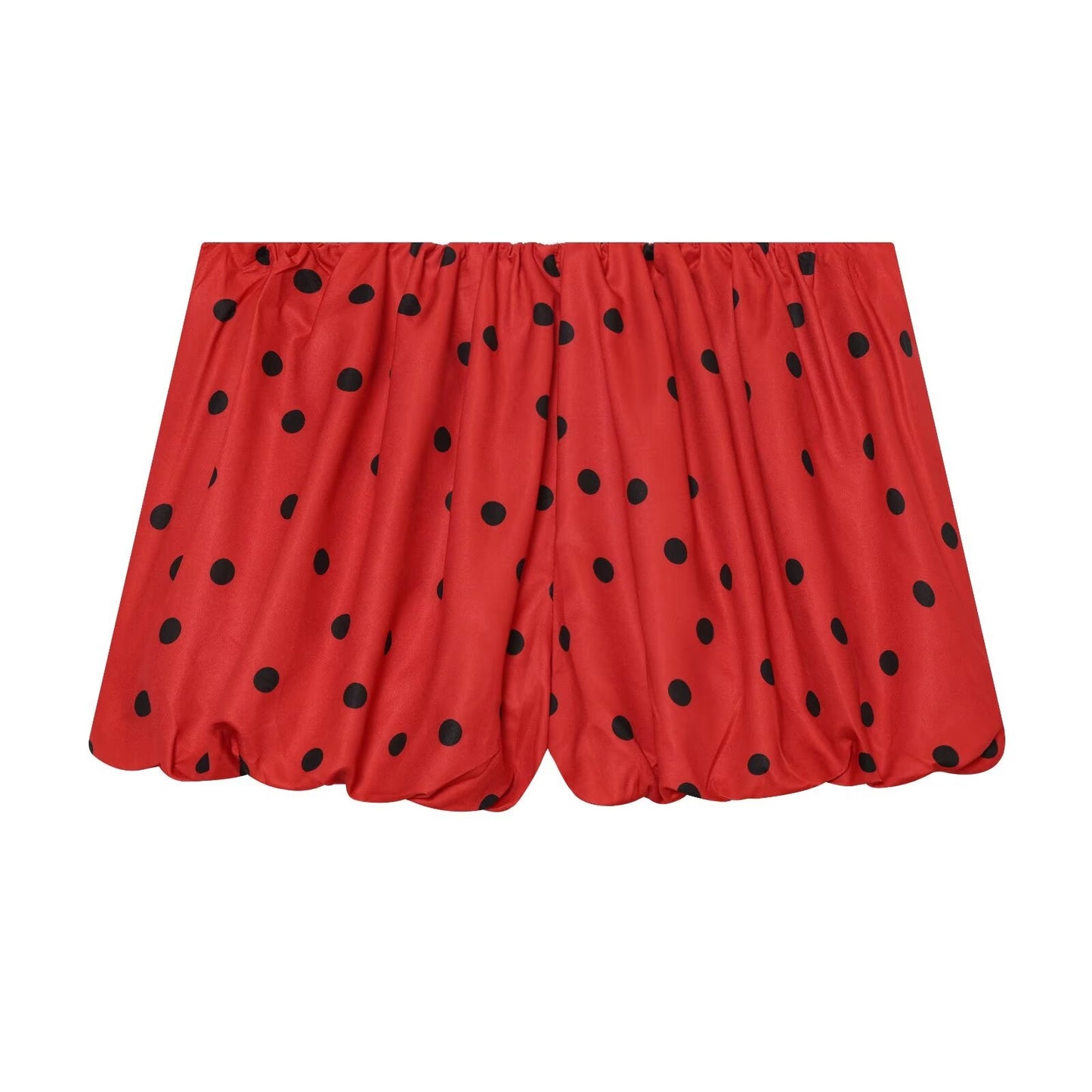 suit Women's 2 pieces lace up decorative polka dot Coat+shorts