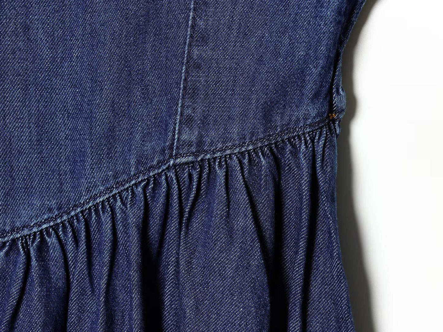Women's sleeveless backless denim MIDI dress