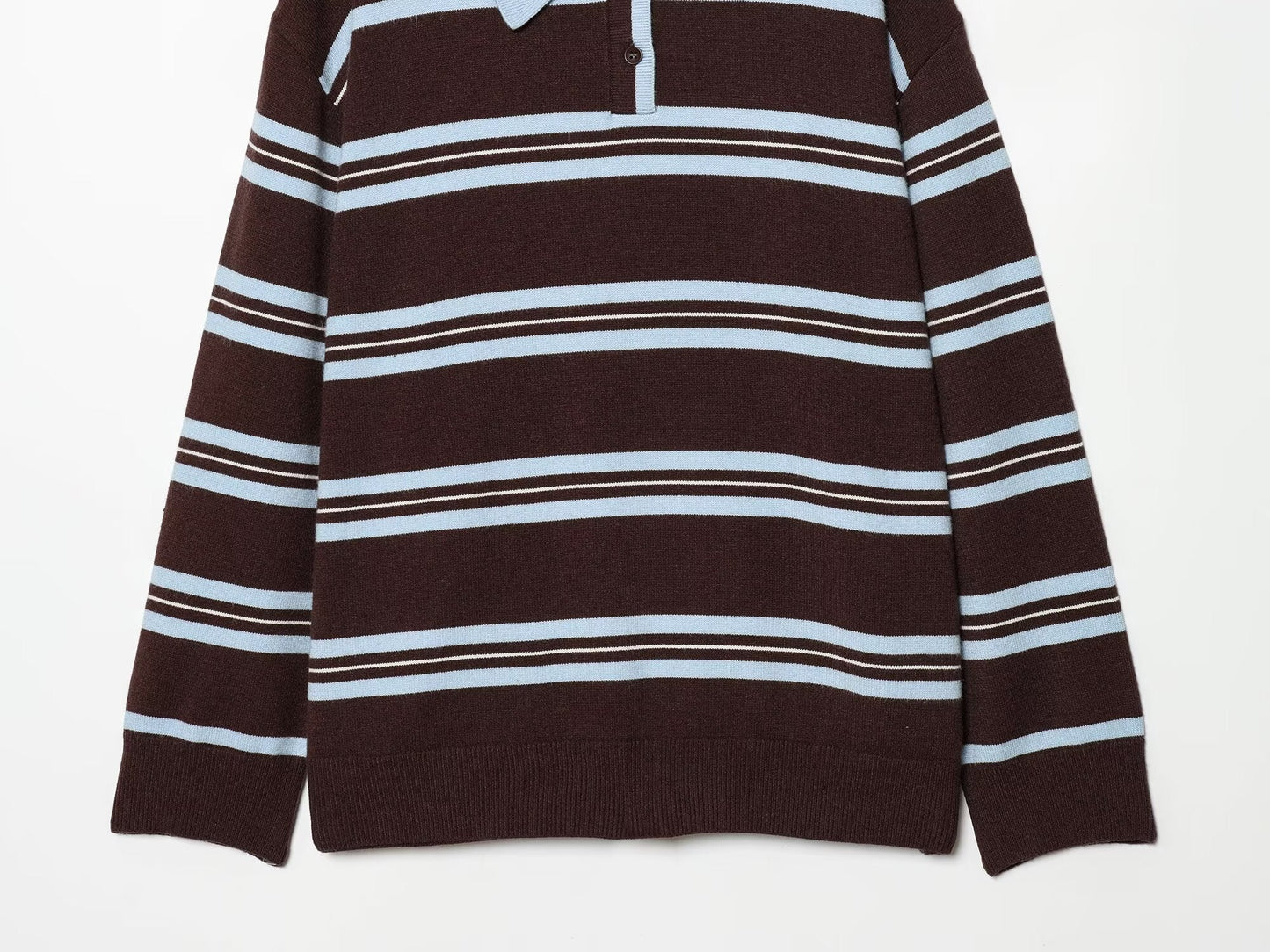 Women's comfortable striped knitted polo shirt