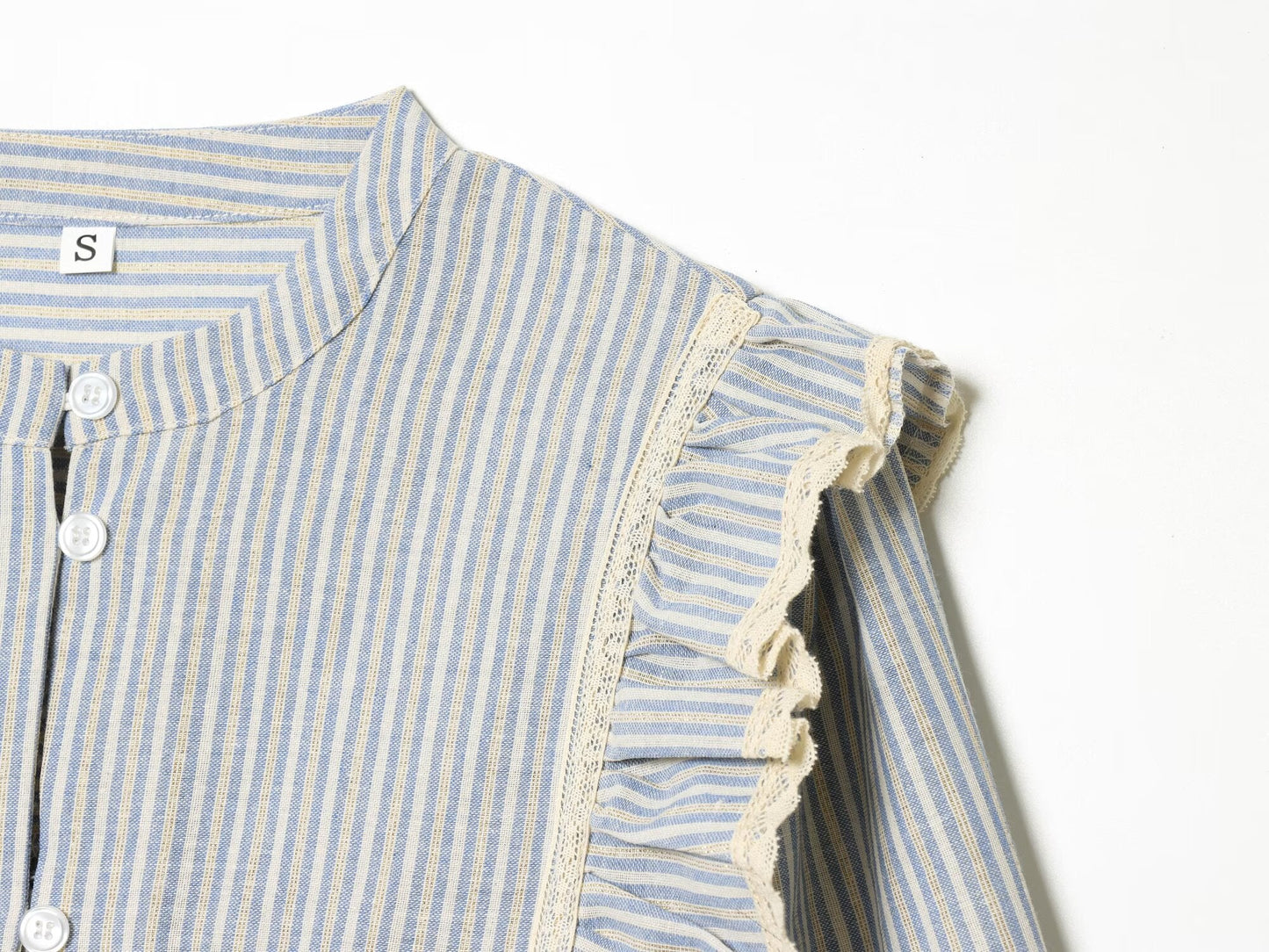Women's metallic layered decorative striped shirt