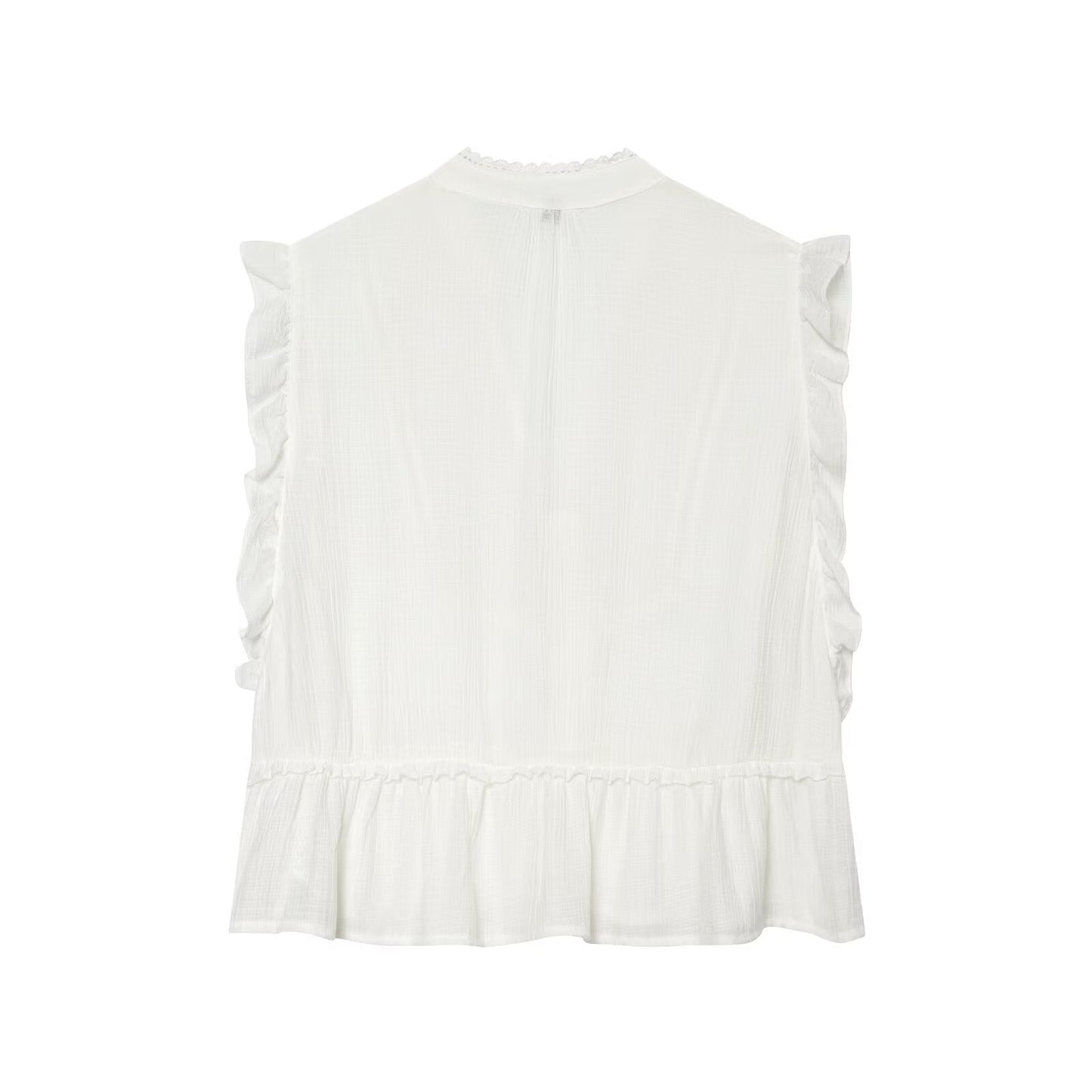 Women's layered decorative embroidered top