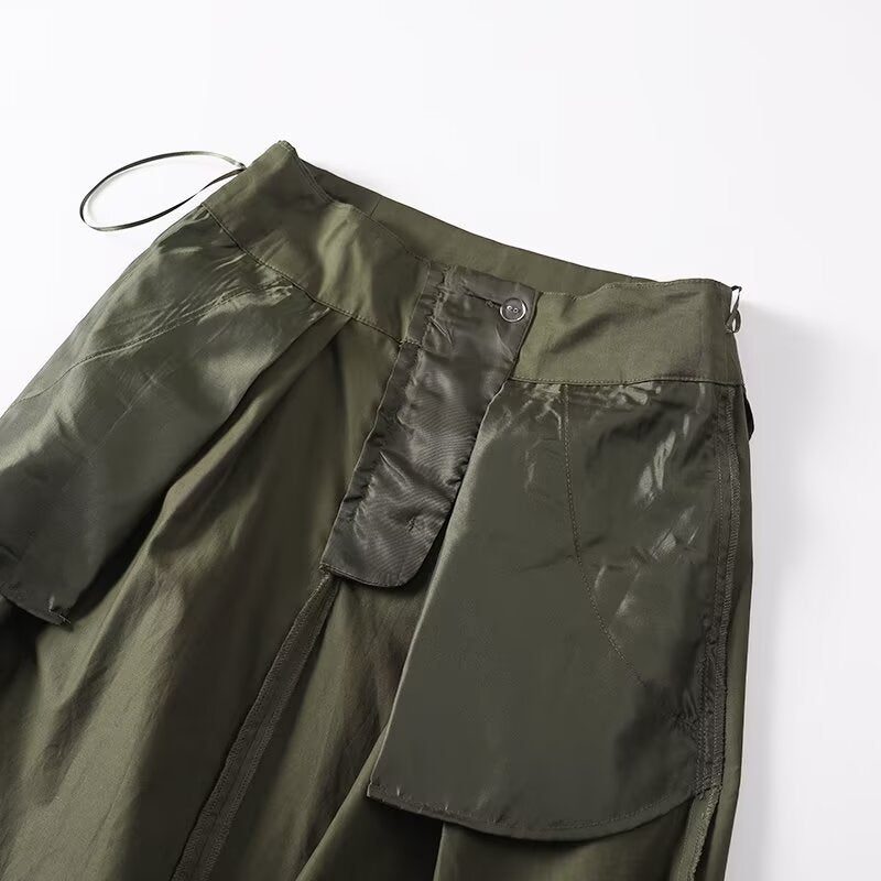 Women's fine pleated cotton MIDI skirt