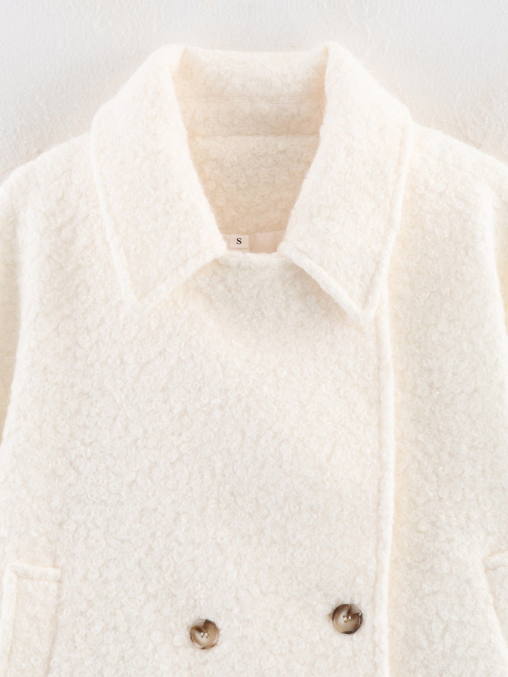 Women 2025 New Fashion Long-sleeved boucle fleece coat