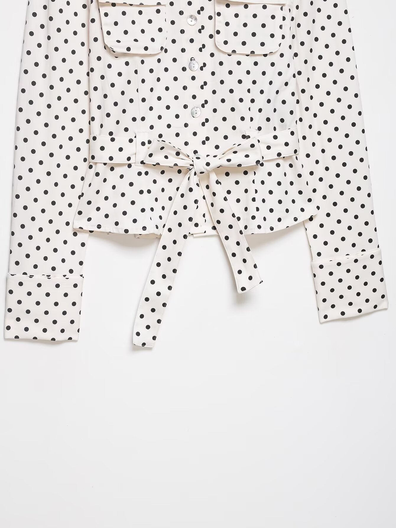 suit Women's 2 pieces polka dot shirt style Coat+Pants