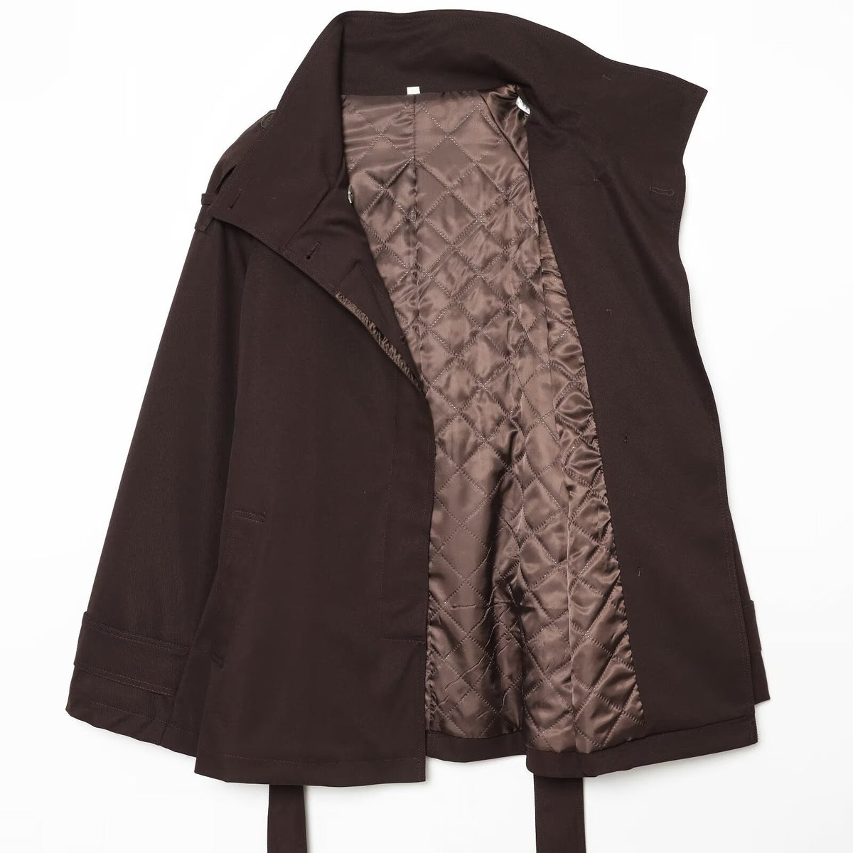 Women's with belt warm cotton windbreaker Coat