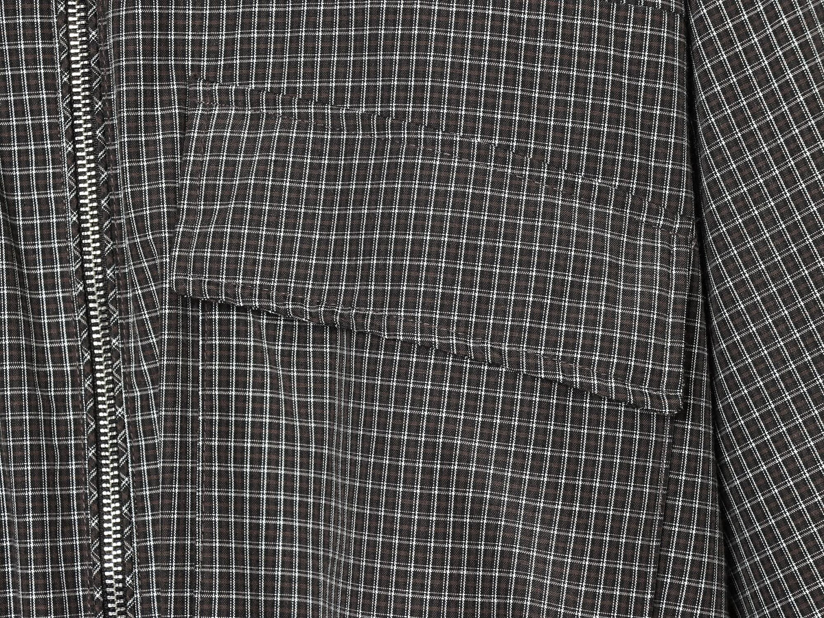 Women's plaid stand collar cotton jacket Coat