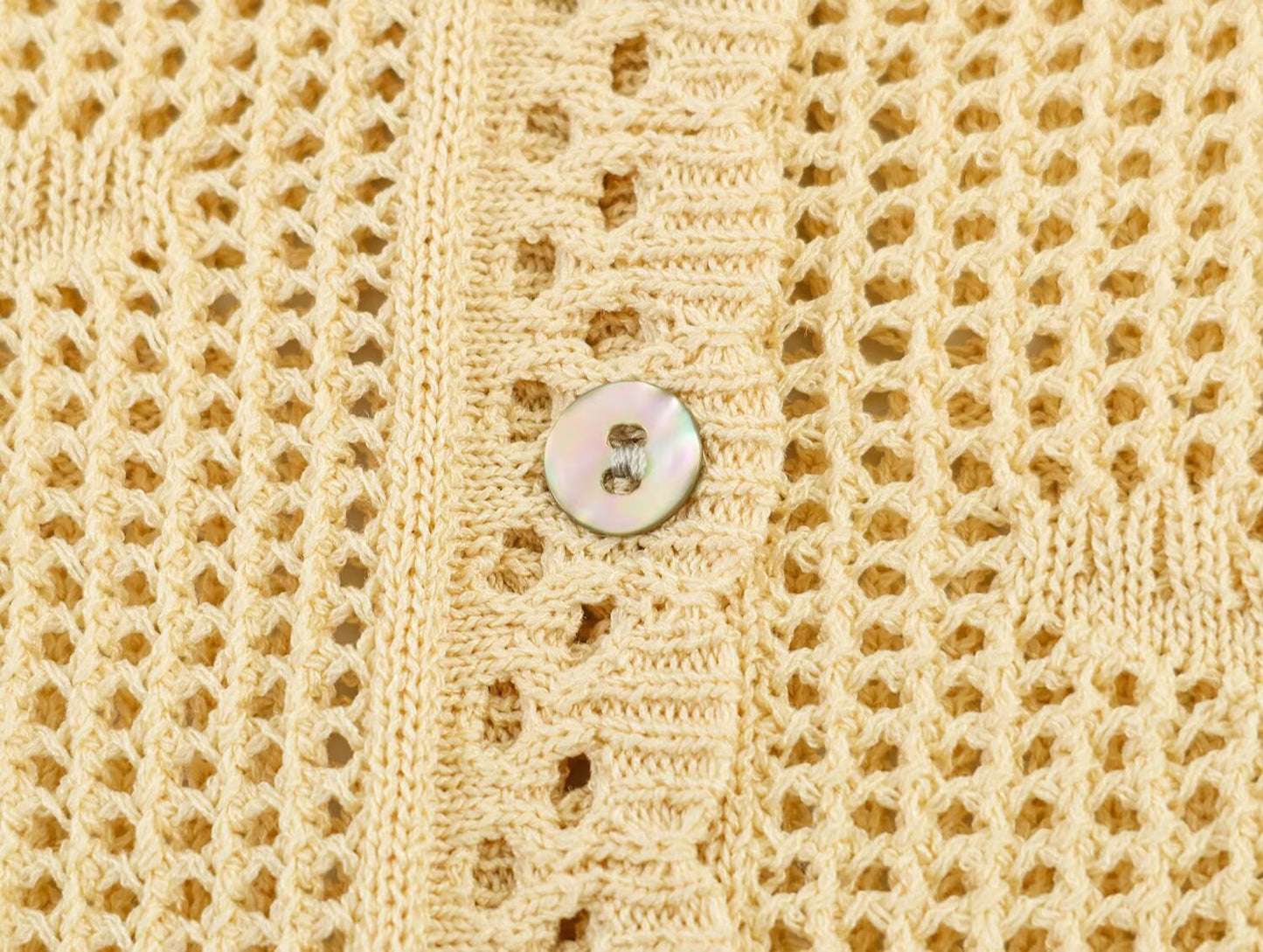 Women's O Neck hollow knitted top