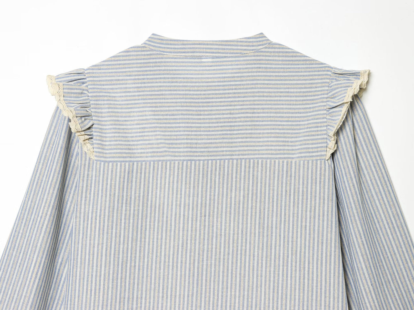 Women's metallic layered decorative striped shirt