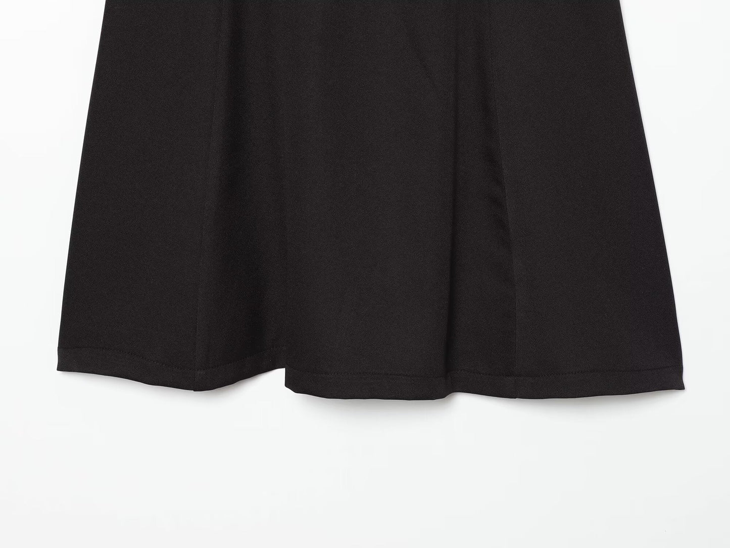 Women's With Belt Black Mini Dress