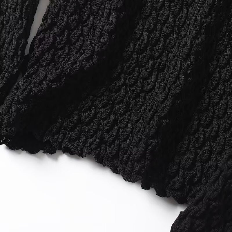 Women's slightly textured base knitted sweater