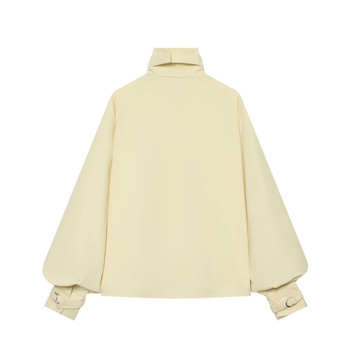 Women's metal buckle decorative poplin shirt