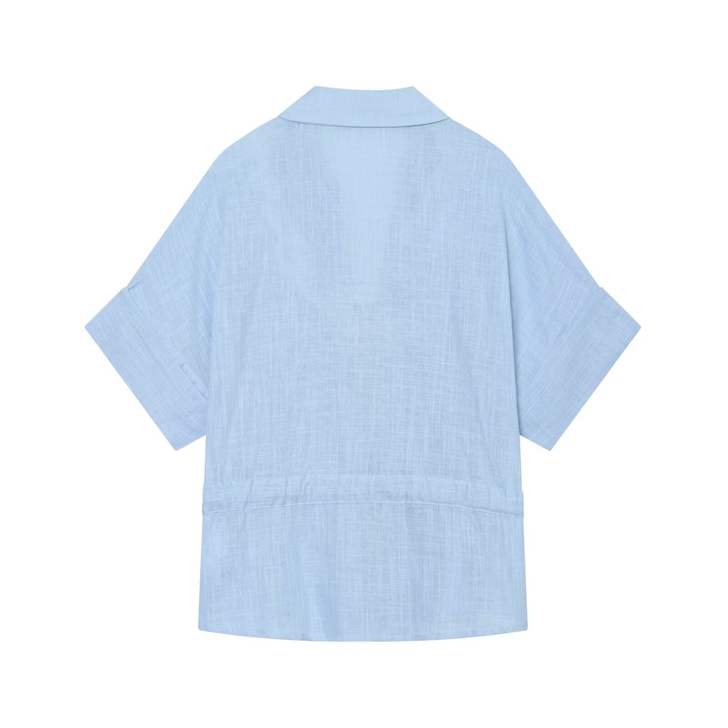 suit Women's 2 pieces linen blend zipper shirt+Pants