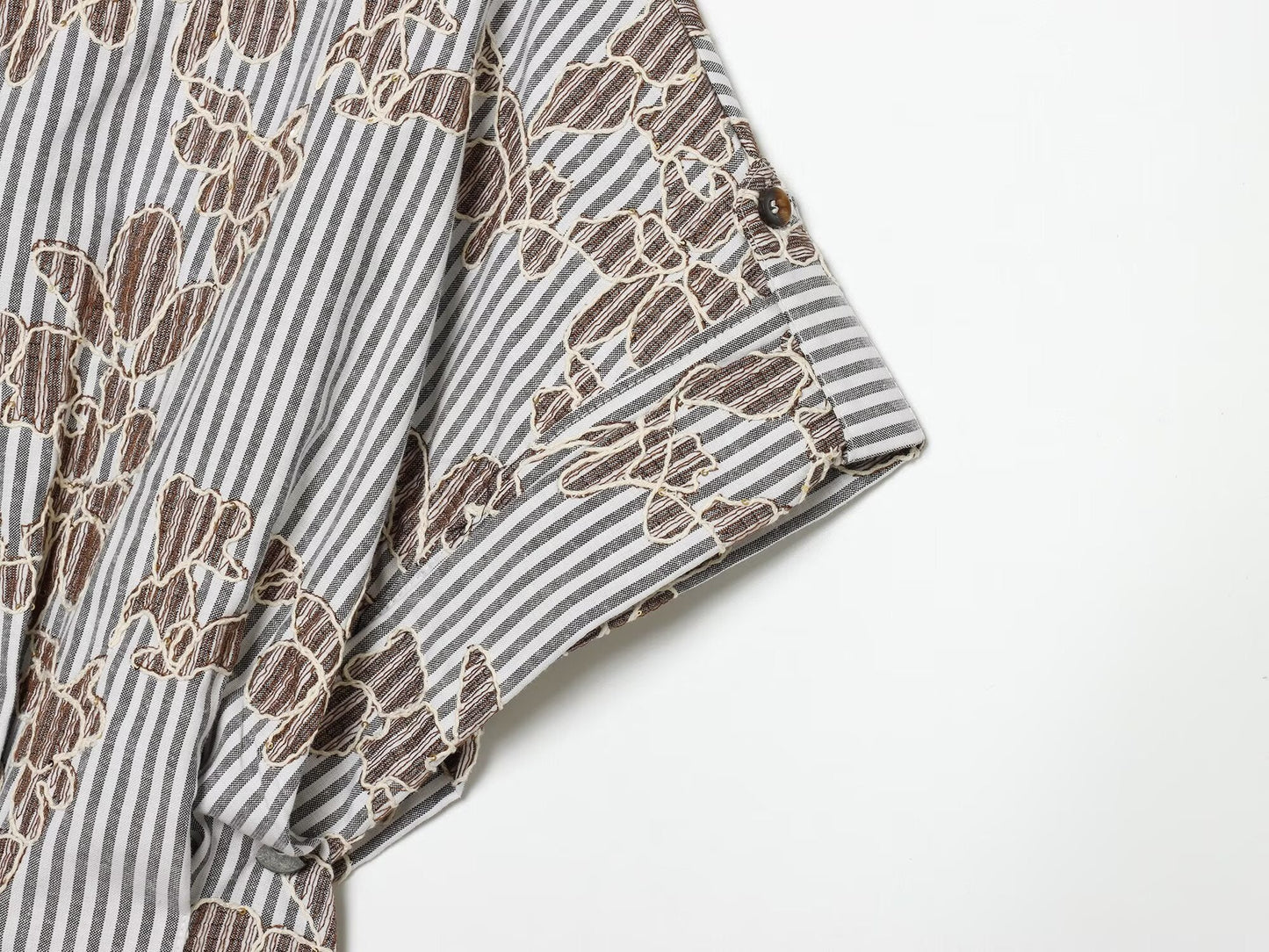Women's beaded embroidered short shirt