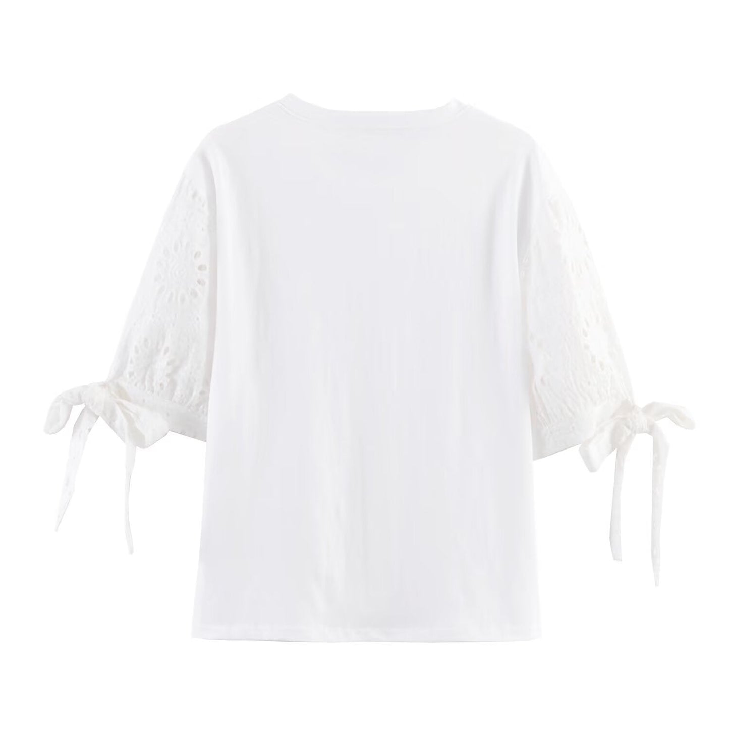 Women's Round-Neck Embroidered T-Shirt