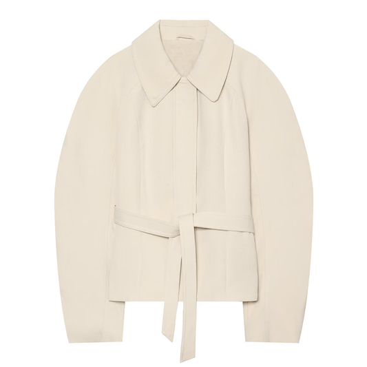 Women's with belt short skirt style jacket Coat