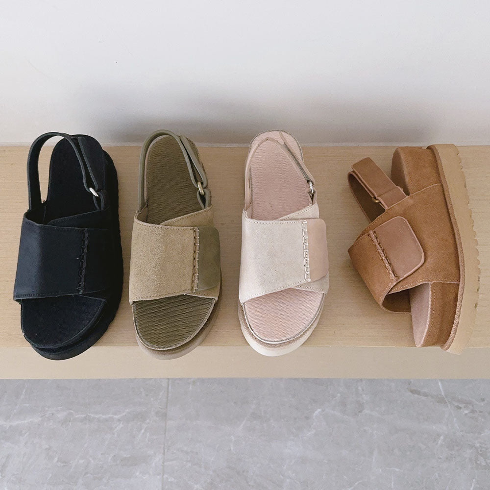 Women's 2026 new hook and loop platform heightening sandals