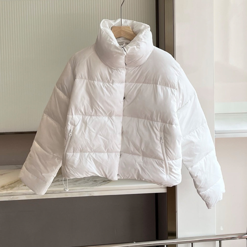 Women's new stand-up collar short puffs cotton-padded jacket