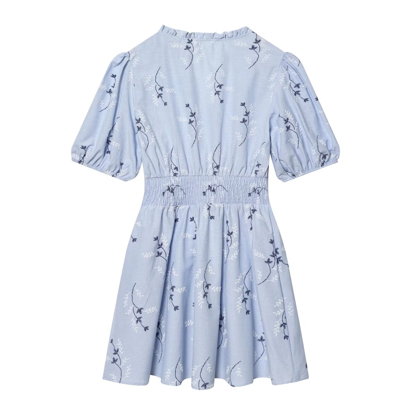 Women's pressed glue embroidered printed dress