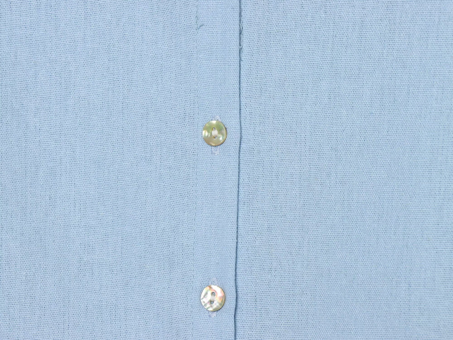 Women's linen blended bubble sleeve shirt
