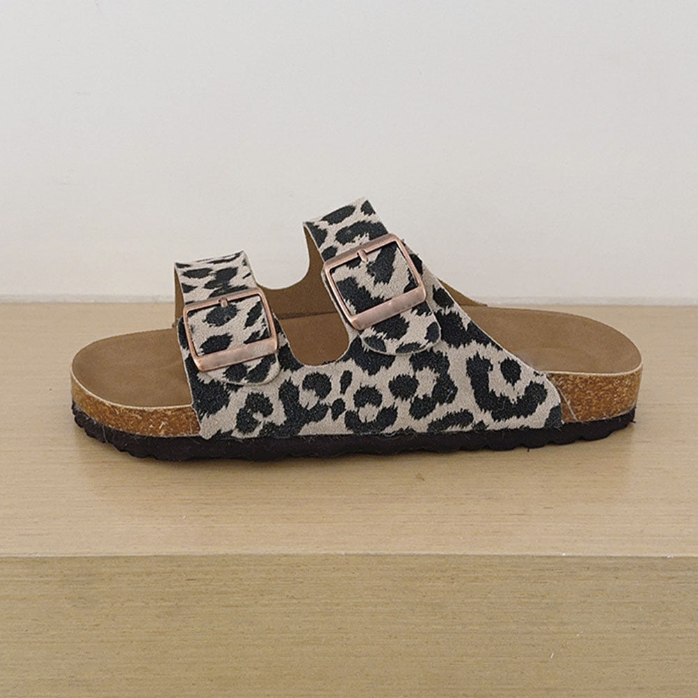 Women's 2026 new leisure soft-soled beach leopard slippers