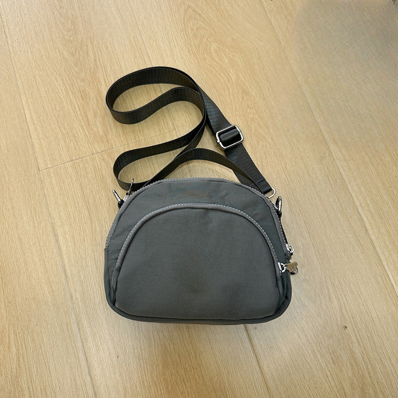 Women's three-layer shoulder bag small round Oxford cloth bag